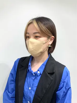 ショート カラー レイヤー ハイトーン 暖色⭐︎KANAKOのヘアスタイル