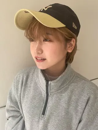 ショート 🎀大川 錬🎀 ブリーチなしWカラーのヘアスタイル