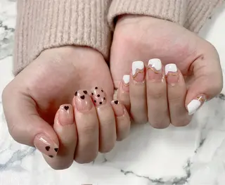 ロング カラー ネイル Q Free nailsのネイルデザイン