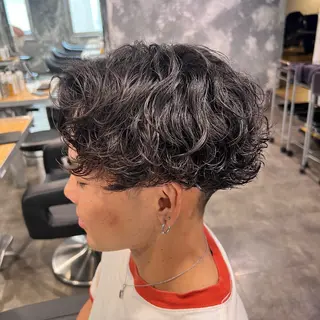 ショート カラー パーマ ヘアアレンジ メンズ キッズ 🔷横浜1のパーマ 職人🔷将太郎のヘアスタイル