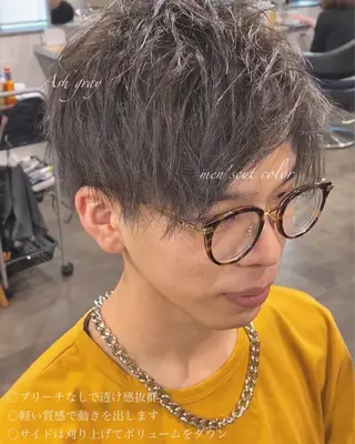 ショート カラー ヘアアレンジ メンズ Rene'所属・当日予約⭕️ JUNYAのヘアスタイル