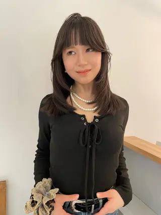 セミロング 蘭々/レイヤーカット /ナチュラルヘアのヘアスタイル