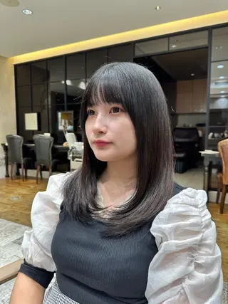 セミロング カラー 必ず似合わせます/ レイヤー/石戸谷海斗のヘアスタイル