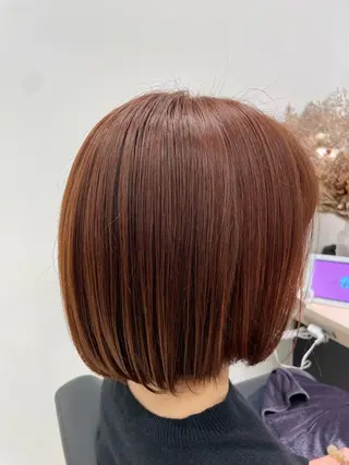 ミディアム カラー クロスパーマ/うる艶 カラー/Kurumiのヘアスタイル