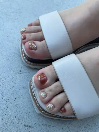 ロング カラー ヘアアレンジ キッズ ネイル マツエク・マツパ 福田 加奈のネイルデザイン