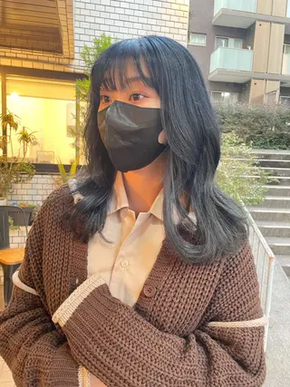 セミロング カラー 梅田韓国ヘア kiara🩷彡のヘアスタイル