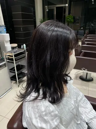 セミロング ボブ/顔まわりレイヤ ー/新宿/KOKIのヘアスタイル