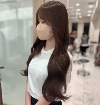 ロング カラー 韓国ヘア/耳ツボジュ エリー♡ayumuのヘアスタイル
