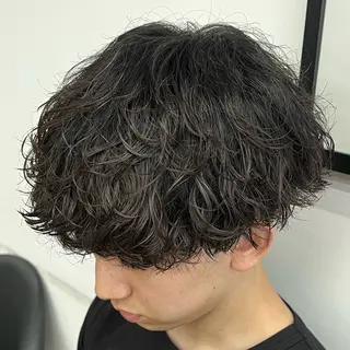 ショート パーマ メンズ メンズパーマ/波巻き 新潟/万代/夏芽🎀のヘアスタイル