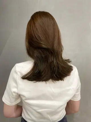 ミディアム カラー レイヤー/柔色 カラー/SAkiのヘアスタイル