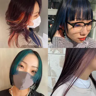 ミディアム カラー デザインカラー/パー マ🦖外岡咲希🦖のヘアスタイル