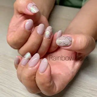 ネイル Rainbow nailsくろちゃんのネイルデザイン