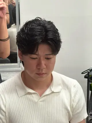 ミディアム カラー パーマ メンズ メンズパーマ特化 🔥韓国ヘア職人🔥のヘアスタイル