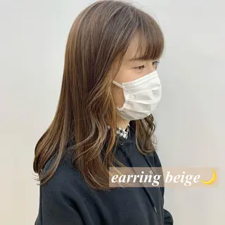 セミロング カラー ヘアアレンジ レイヤー×グレージュ /ピンク🩷mioのヘアスタイル