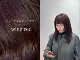 セミロング カラー 顔周りレイヤー 🎀マリノのヘアスタイル