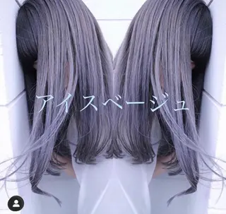 セミロング カラー テトネ タカシのヘアスタイル
