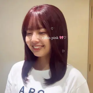 ミディアム カラー alku 中目黒所属・ai🎀中目黒美容室 /暖色×ガーリーのヘアスタイル