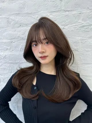 ロング 映える顔まわり/前髪 特化 💗 ユキマのヘアスタイル