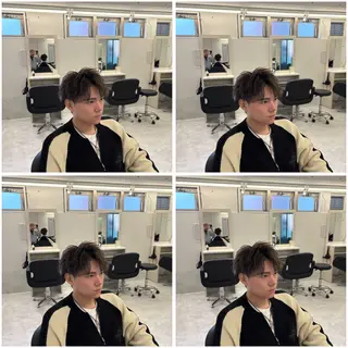 ショート カラー パーマ メンズ トレンド特化毛流れ の達人DAIKIのヘアスタイル