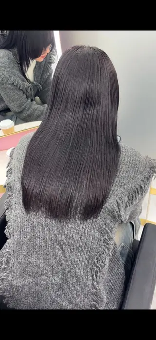 セミロング ラベンダーカラー /巻き/WAKANAのヘアスタイル