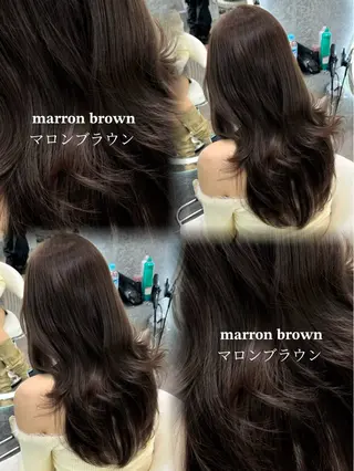 ミディアム ブリーチなしW🎀 髪質改善／はのんのヘアスタイル