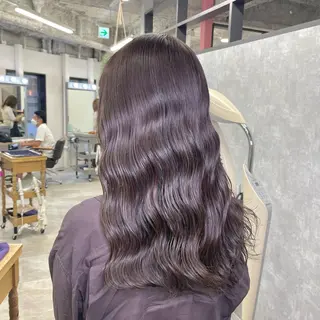 セミロング カラー 色白に見える暗髪 梅田・増田のヘアスタイル