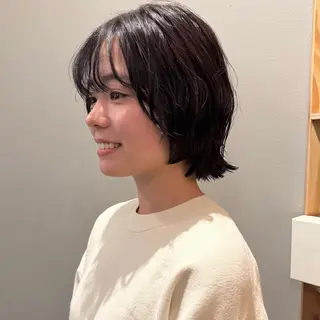 ショート カラー 🌿レイヤーボブ/パ ーマ🌿　木梨健太のヘアスタイル