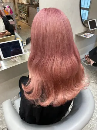 セミロング カラー 新宿/韓国ヘア 中明度カラー/かやのヘアスタイル