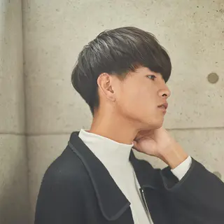 ミディアム パーマ メンズ 艶カラー/フェイス レイヤー/たむのヘアスタイル