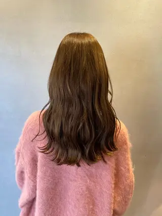ロング カラー 森 遥菜のヘアスタイル