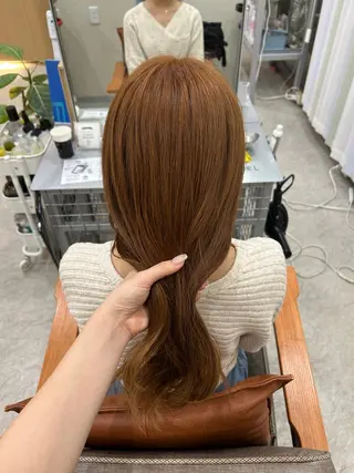 ロング MIDORI🎀 透明感/ベージュのヘアスタイル