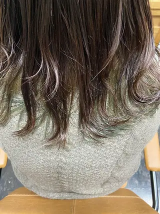 セミロング カラー sato harunaのヘアスタイル