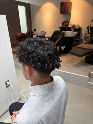 パーマ メンズ ボブ/レイヤー /河内温太のヘアスタイル