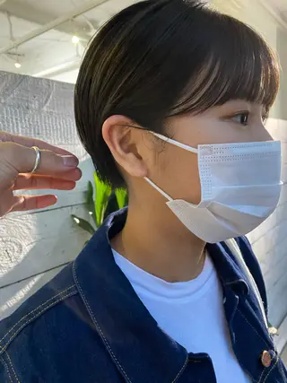 ショート パーマ/透明感カラー /ボブ/吉田一生のヘアスタイル