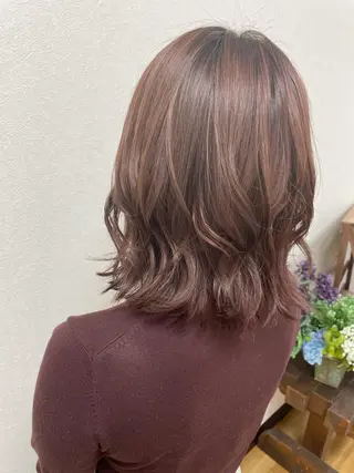 ミディアム カラー ヘアアレンジ like みやびのヘアスタイル