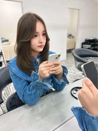 ロング 京都レイヤーカット/ 縮毛矯正/羽柴りくのヘアスタイル