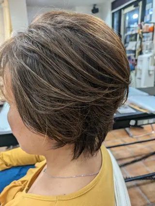 ショート 大人女性カット/ヘア セット✨️片本🌸のヘアスタイル