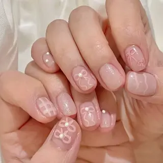 ネイル By moonネイル 🌷ワンホン/韓国風のネイルデザイン