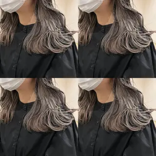 セミロング カラー ヘアアレンジ 💎韓国レイヤー ×エクステゆうま💎のヘアスタイル