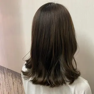 セミロング カラー ヘアアレンジ olive For hair 池袋【オリーブフォーヘアー】所属・🍒艶髪カラー🍒 青木 瞳のヘアスタイル