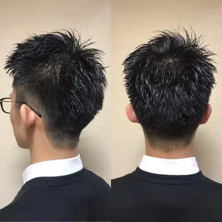 ショート メンズ 透明感カラー・ 髪質改善🩵イケダのヘアスタイル