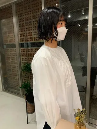 ショート パーマ ボブパーマコテ巻き風 パーマNo1深江秀平のヘアスタイル