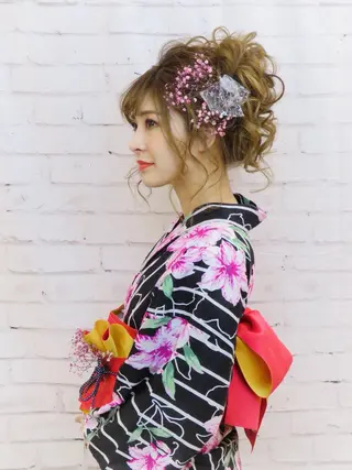 ロング ヘアアレンジ セットサロン      ラフテル所属・大阪/ヘアアレンジ /似合わせset💐のヘアスタイル