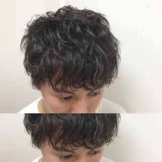 ショート カラー パーマ ヘアアレンジ メンズ キッズ ネイル マツエク・マツパ メンズ人気NO,1 Genieジーニーのヘアスタイル