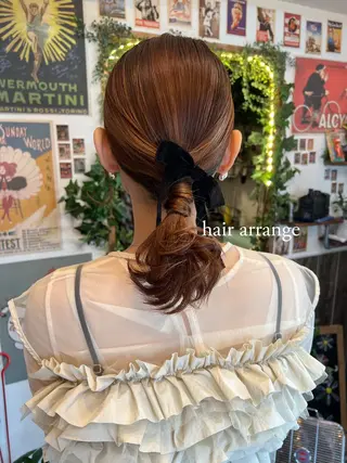 ミディアム ヘアアレンジ カラーパティシエ facce🌼ikoのヘアスタイル