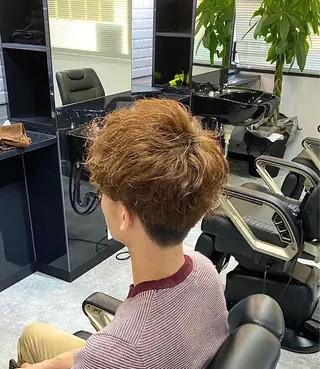 ショート パーマ メンズ 前田賢生 ご新規様はNGのヘアスタイル