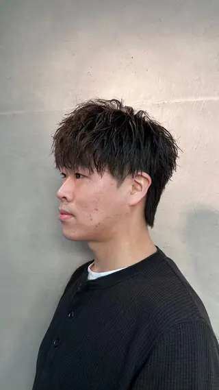 ショート パーマ メンズ Alo所属・💥メンズパーマ /表参道/モント💥のヘアスタイル