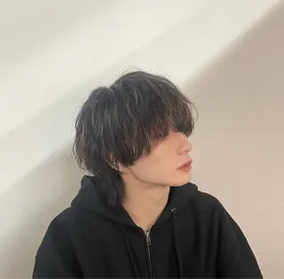 カラー ヘアアレンジ メンズ メンズウルフ🐺♡ ブリーチ♡ヘアメ🎀のヘアスタイル