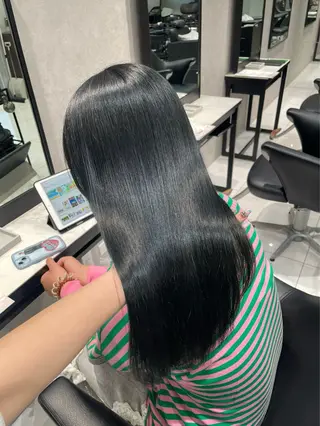 セミロング 🎀ིྀ暖色カラー/ 髪質改善/みどりのヘアスタイル