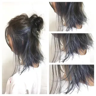 ミディアム カラー GLAD 萩原のヘアスタイル